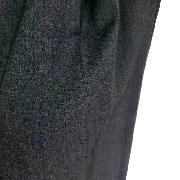 DAMAGED Nordstrom Britches Wool Dress Pants 38/27 Gray Pleated Cuffed High Rise - Picture 3 of 8